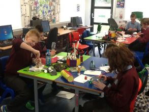 P7 have been constructing some toys which children make in Africa